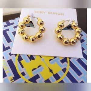 Tory gold hoop earrings